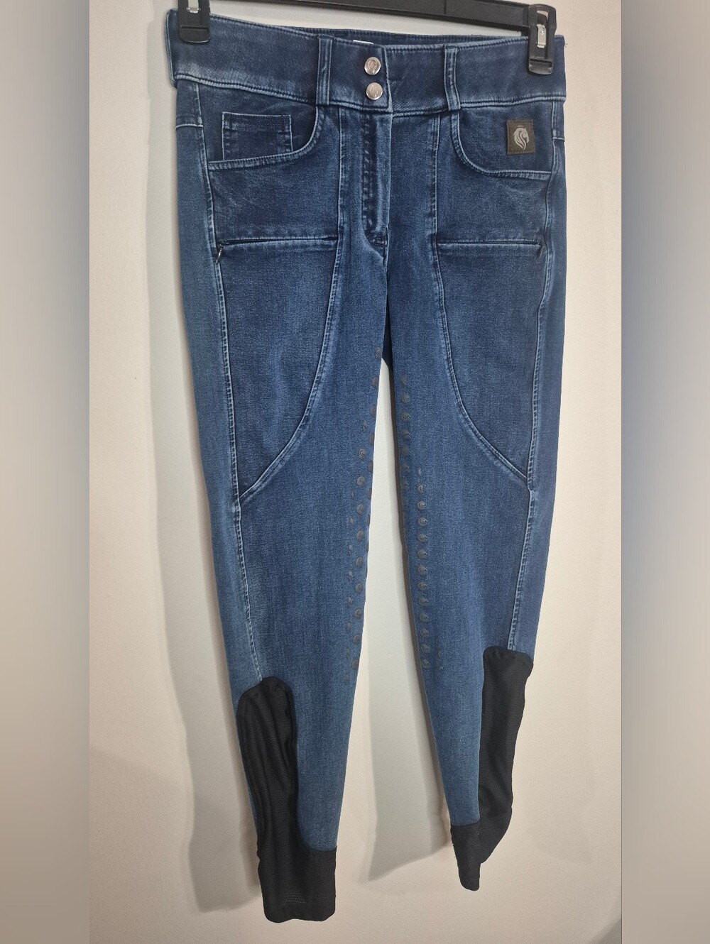 EQUINAVIA Dark Blue Women's Size 24 Waist Riding Jeans with Knee Grip